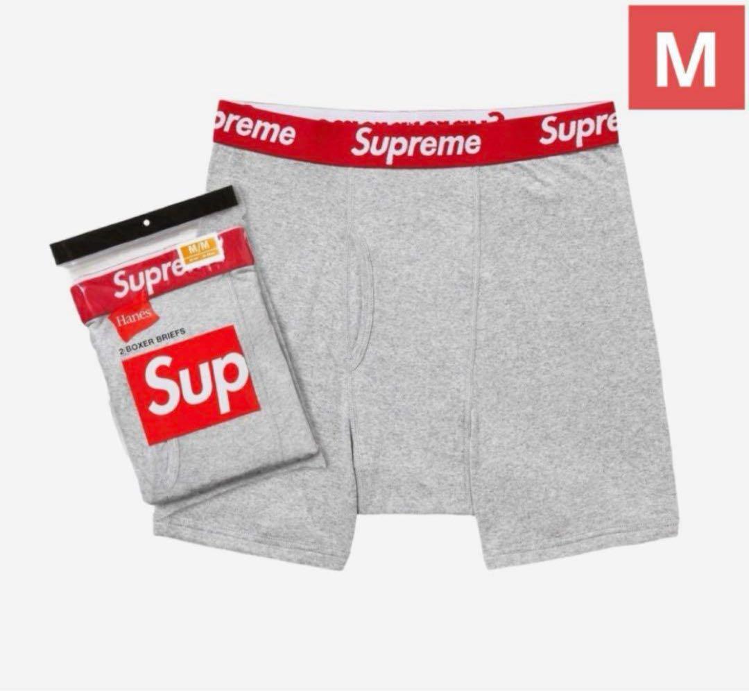 下着・アンダーウェア Supreme Hanes Boxer Briefs Heather Grey