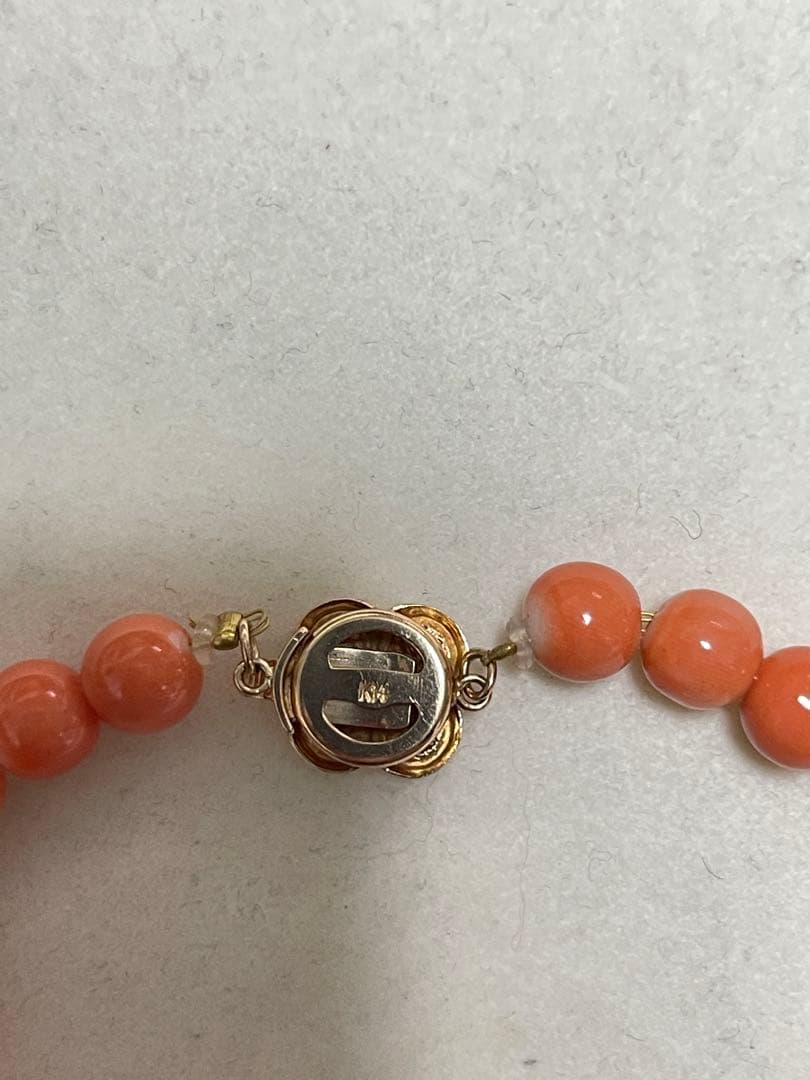 Angel 専用 珊瑚k 14、k 18珠、金重约2.9g、重约48.3g