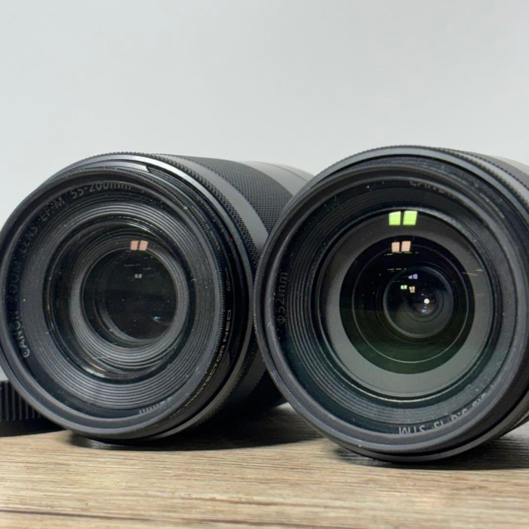 Canon EOS M2 ミラーレスカメラ レンズ×2 18-55mm B10