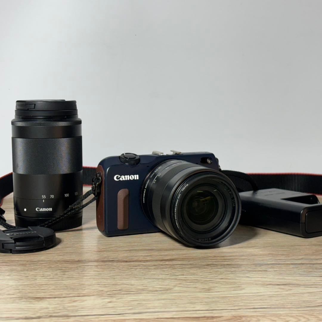 Canon EOS M2 ミラーレスカメラ レンズ×2 18-55mm B10