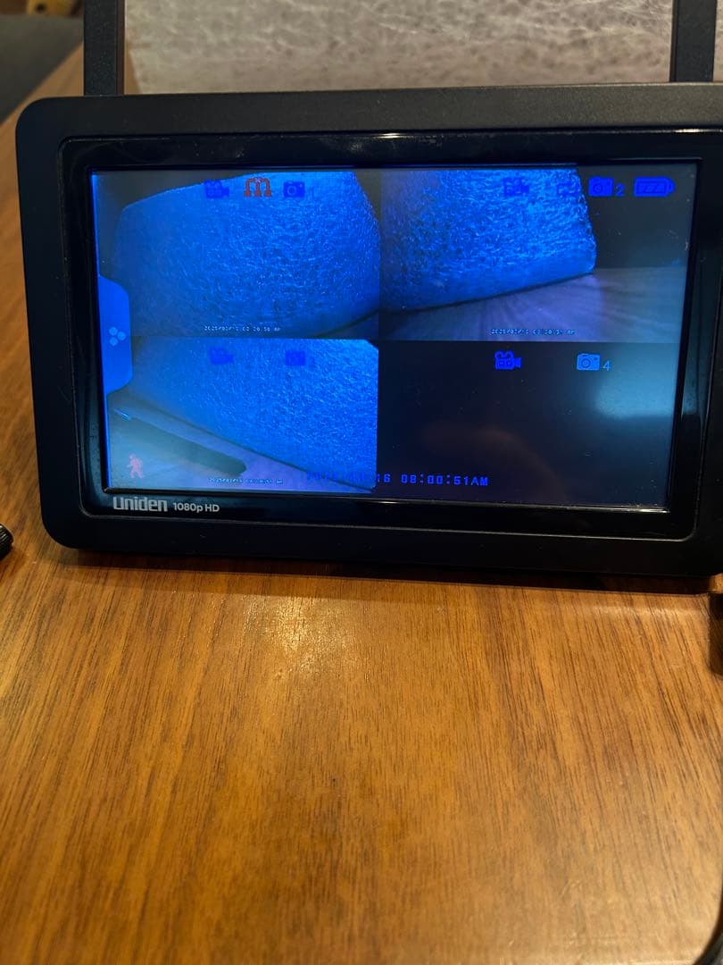 Uniden防犯カメラ モニター、カメラ3台セット