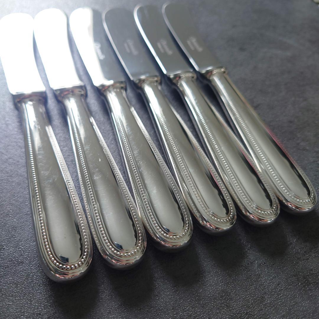 希少 美品 クリストフル パール バターナイフ 6点