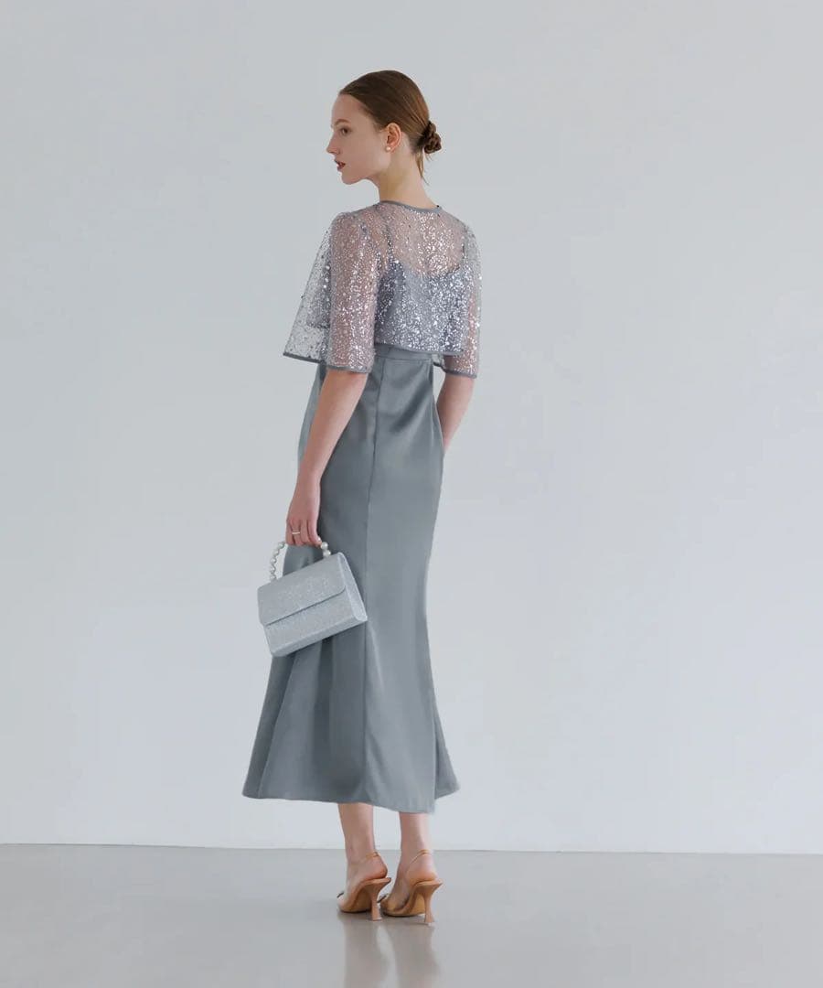 【新品】LEJA スパンコールビジューボレロマーメイドワンピースドレス