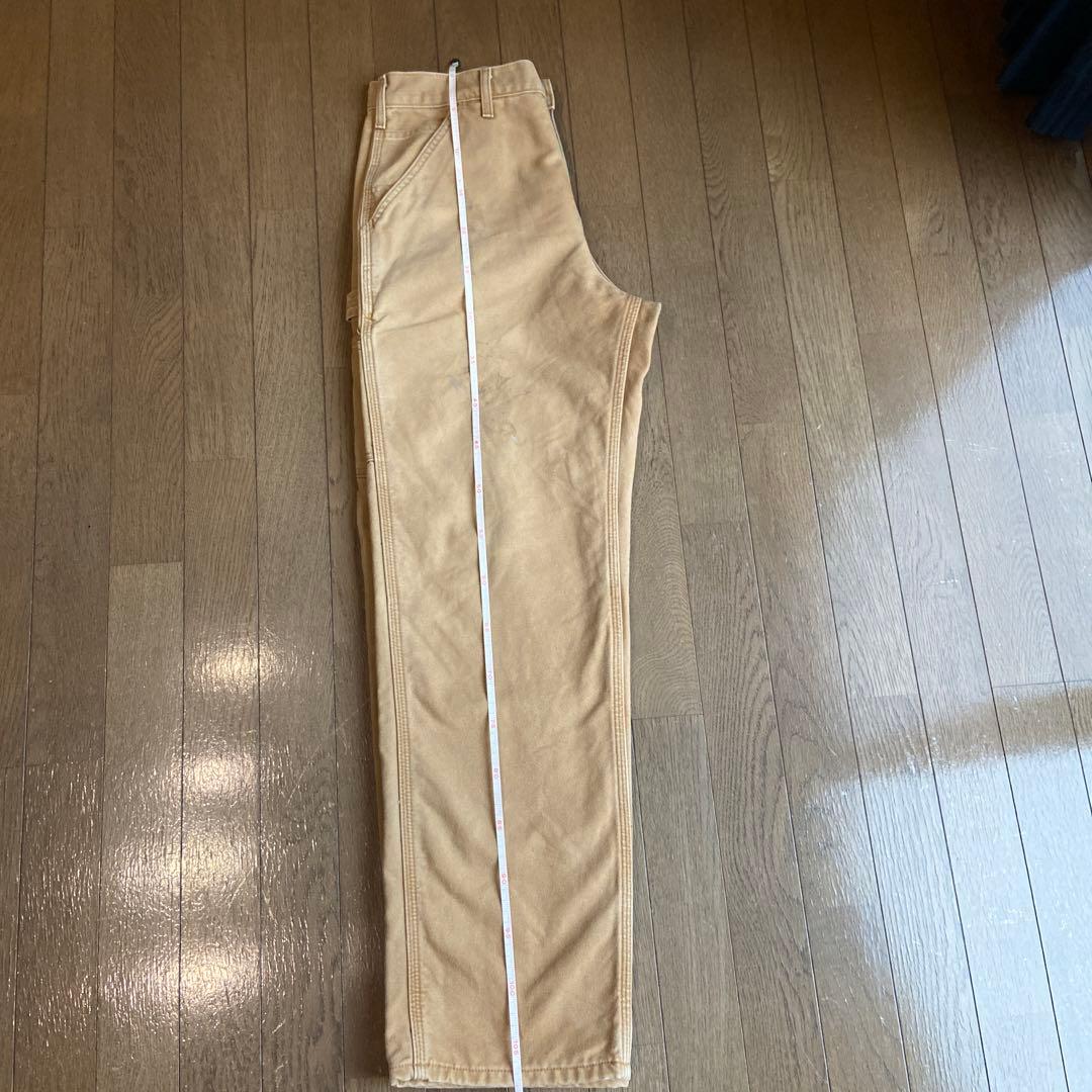 Carhartt W32 L32ワークパンツ ダック生地チェックB111 BRN