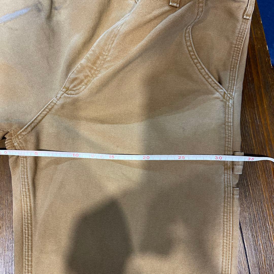 Carhartt W32 L32ワークパンツ ダック生地チェックB111 BRN