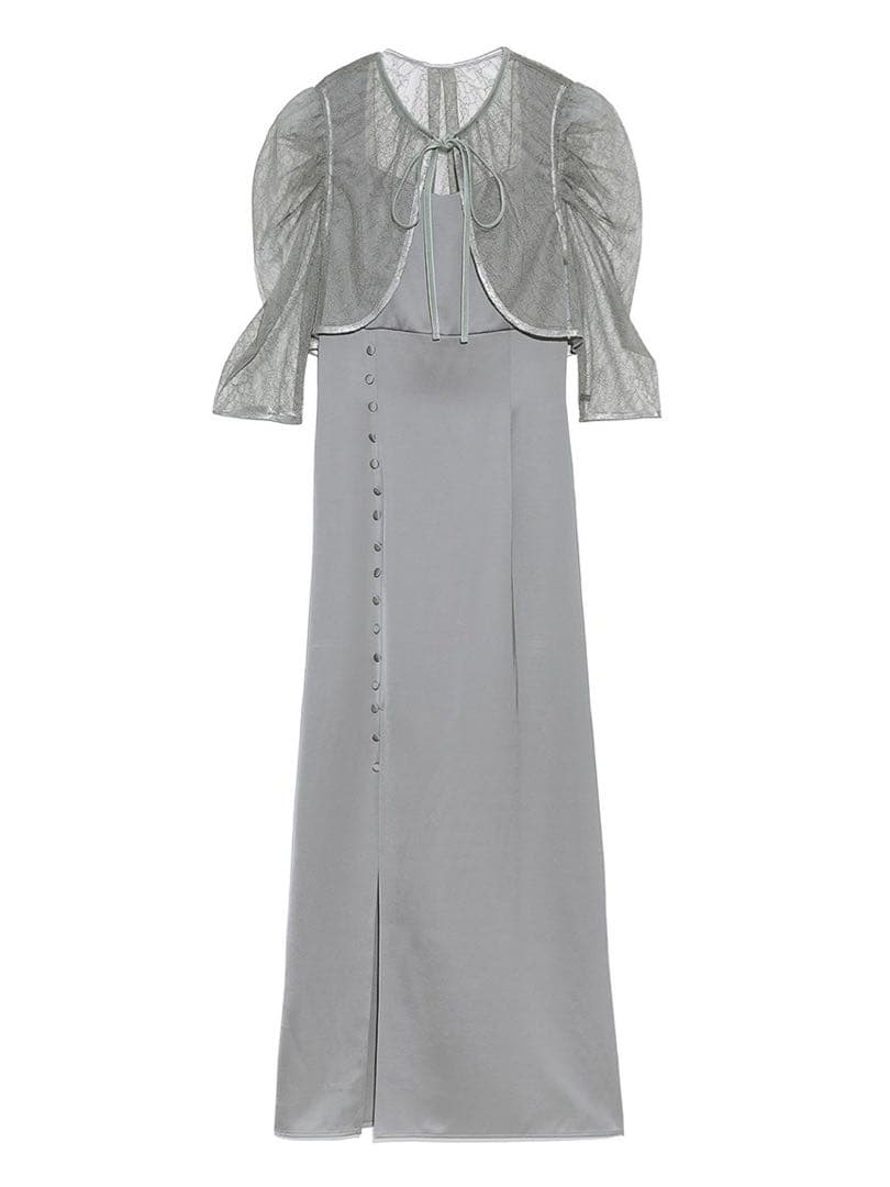 SNIDELワンピース レースボレロ スリット オリーブ オケージョン 結婚式