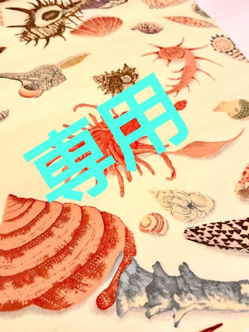 岡重 長襦袢 おしゃれ 襦袢 貝尽くし反物 正絹長襦袢反物　紫織庵長襦袢　京友禅