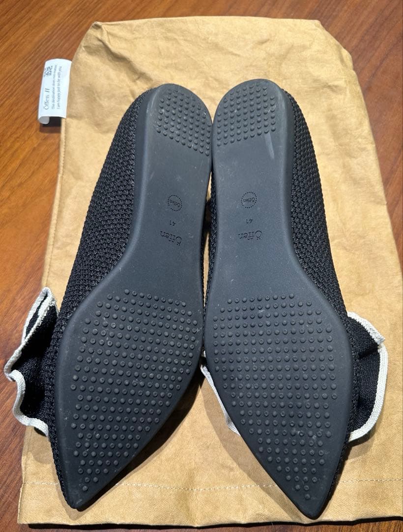 Offen フリル付きフラットシューズ 25.5cm