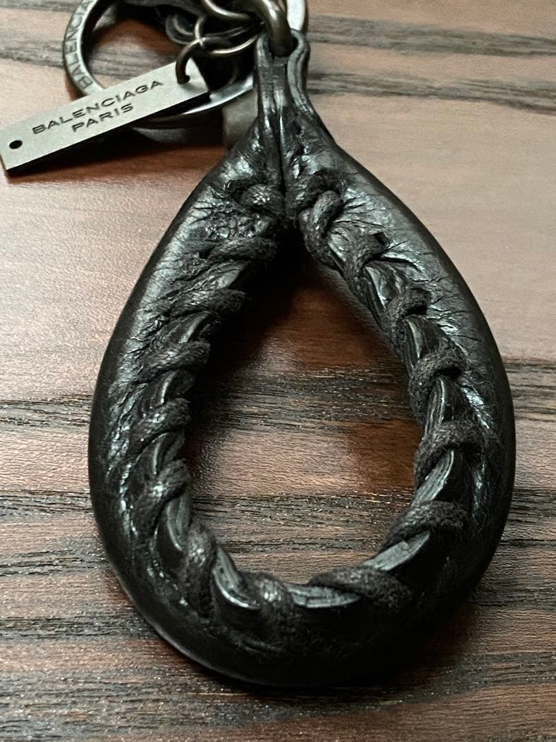 BALENCIAGA バレンシアガ　未使用美品　レザーブラックキーリング