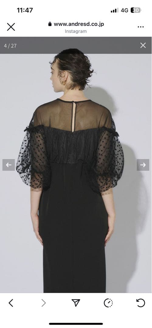 ANDRESD flocky dot one piece 新品Sサイズ