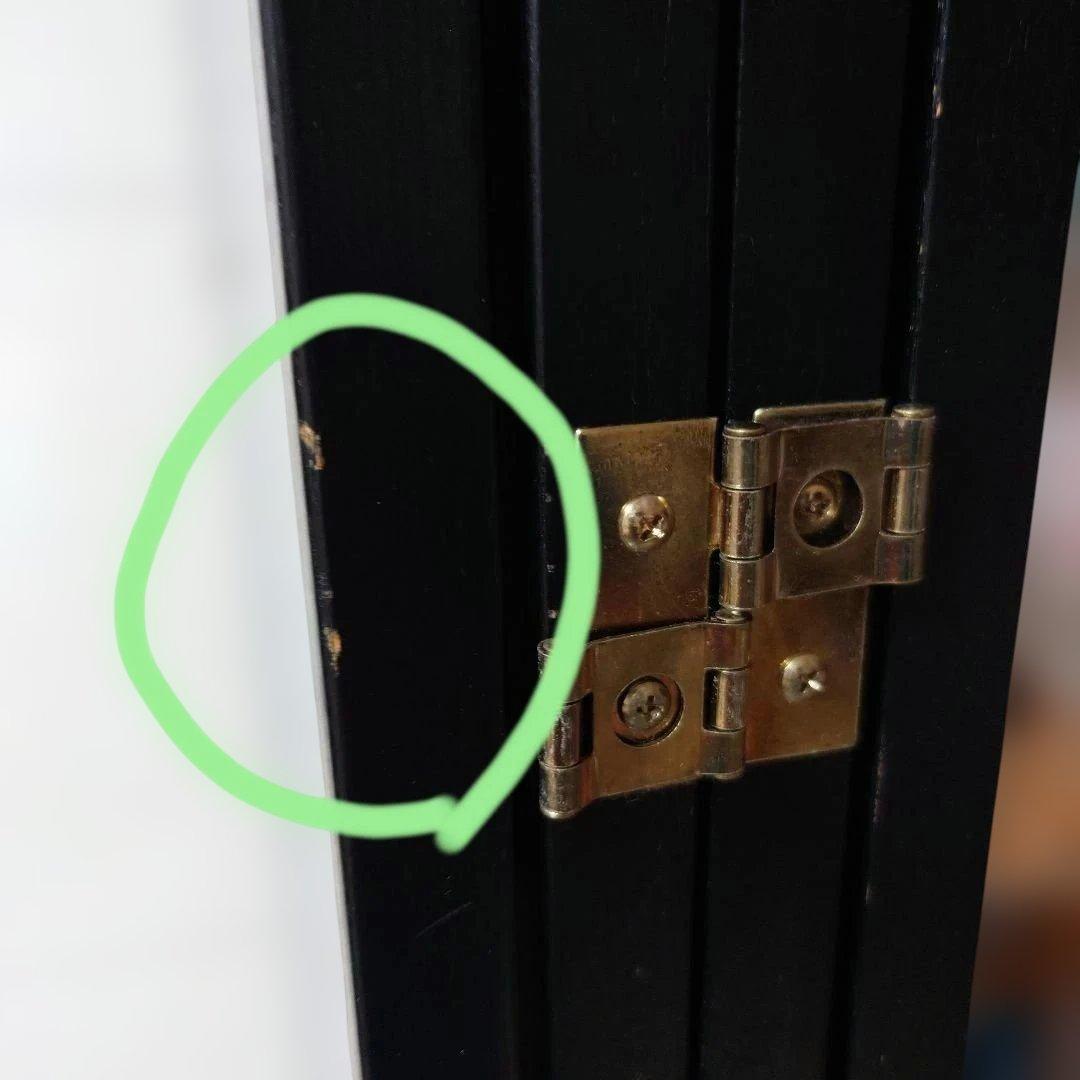 パーテーション　和風　木製　4連　格子模様