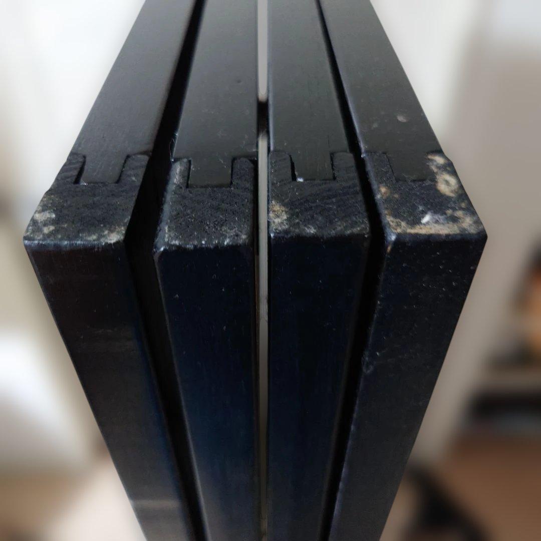 パーテーション　和風　木製　4連　格子模様