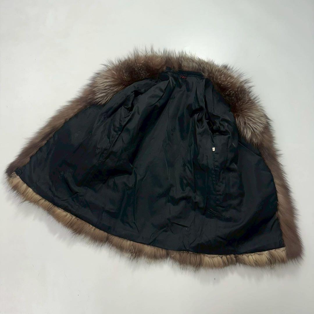 ボリューム◎シルバーフォックス ファーコート 毛皮 リアルファー