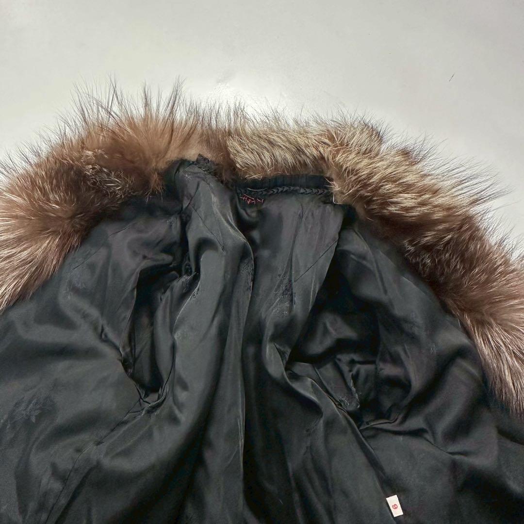 ボリューム◎シルバーフォックス ファーコート 毛皮 リアルファー