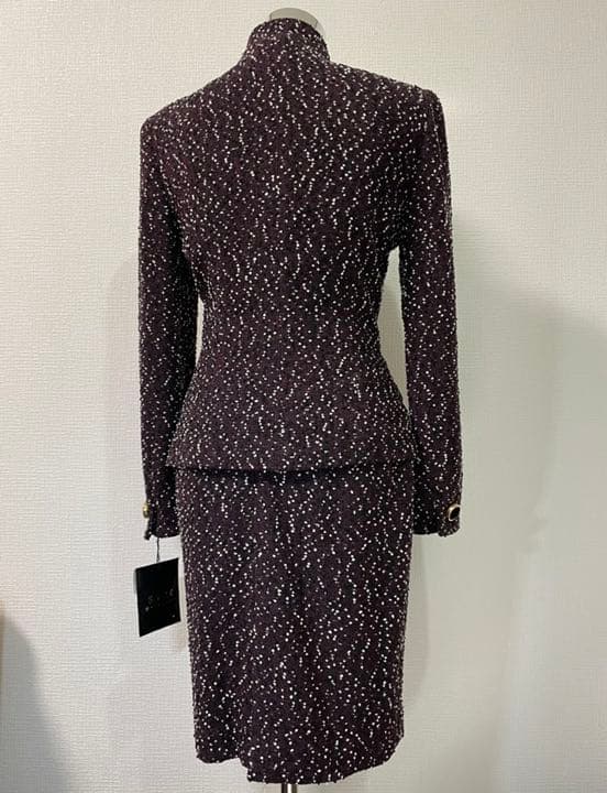 値下【S.T.A.C】40号 スカートスーツ パープル 華やか 上品 VELLA