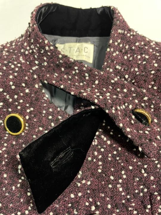 値下【S.T.A.C】40号 スカートスーツ パープル 華やか 上品 VELLA