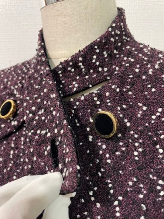 値下【S.T.A.C】40号 スカートスーツ パープル 華やか 上品 VELLA