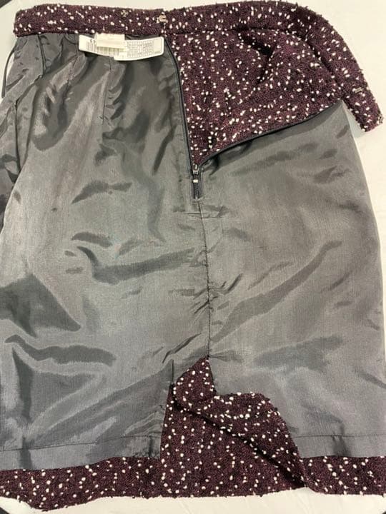 値下【S.T.A.C】40号 スカートスーツ パープル 華やか 上品 VELLA