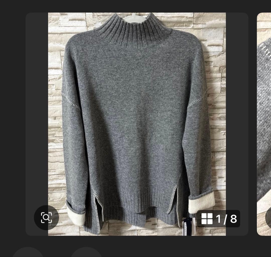 アンナケリー　裏微起毛　カットソー　新品未使用　ブラック