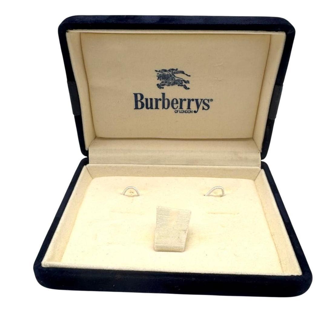 タグ付き未使用 バーバリー ネクタイピン カフス 3点セット　ケース付き