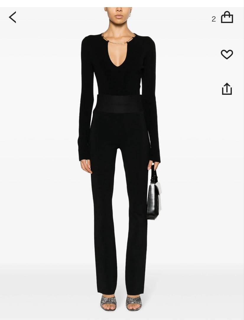 Alexander Wang ブラック ブーツカットパンツ