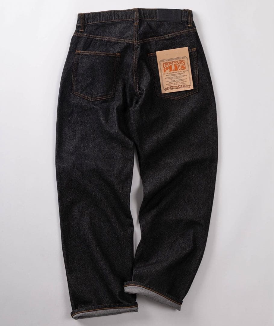 デニムセットアップ PLES Trucker JACKET & PANTS 黒