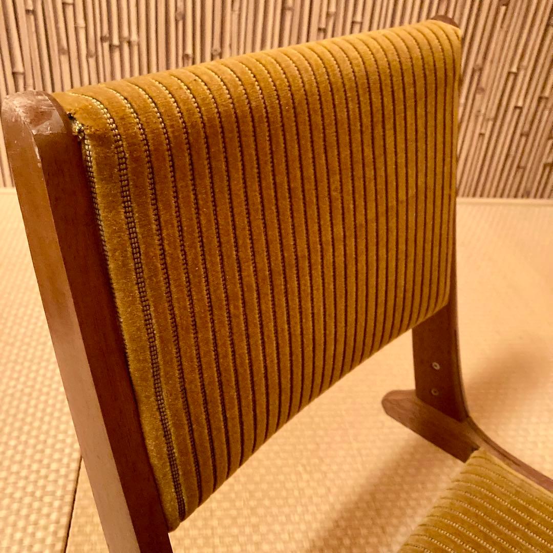 昭和レトロ 高級 和風 折りたたみ座椅子　 アンティーク 2脚セット