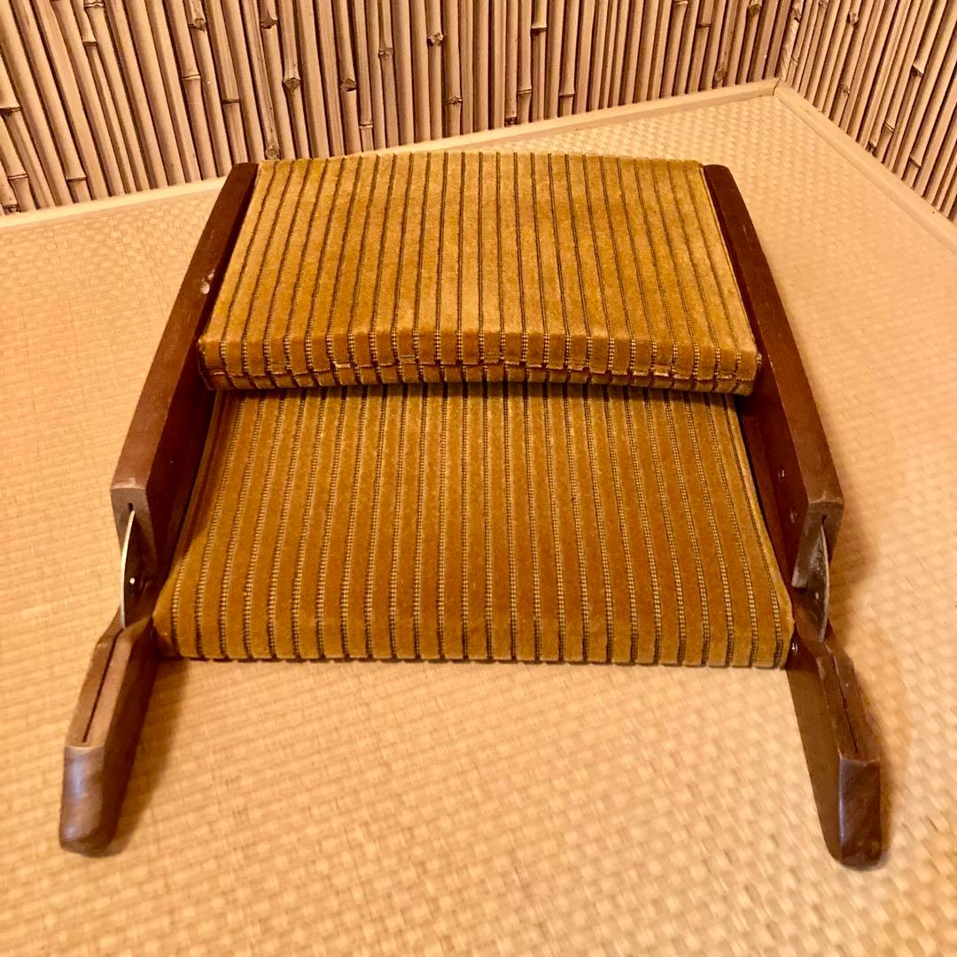 昭和レトロ 高級 和風 折りたたみ座椅子　 アンティーク 2脚セット
