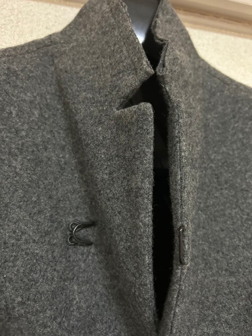 【新品】カズユキクマガイ カシミア混ニットフラノ3Bジャケット グレー サイズ1