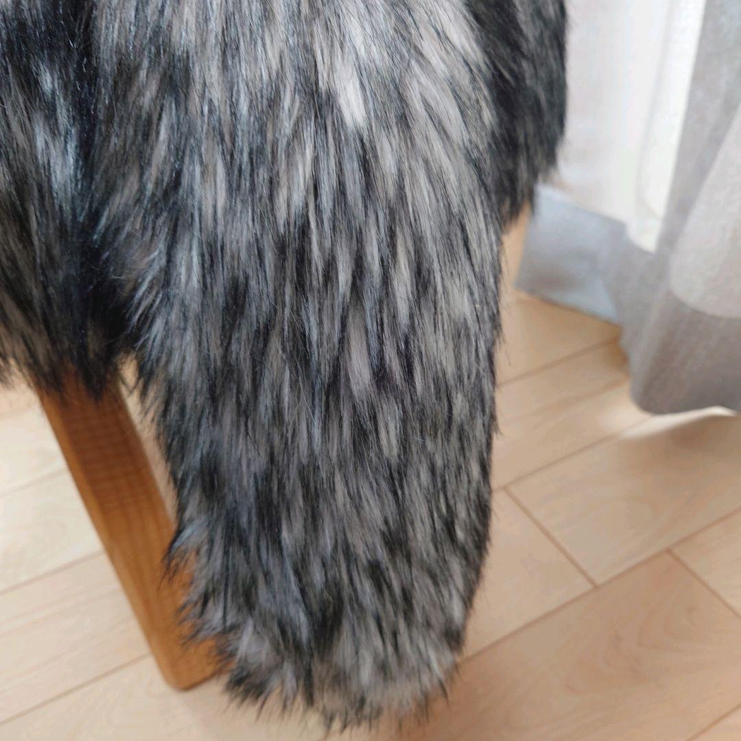 h×TAKUMI 匠工芸 アニマルスツール Lサイズ ウルフグレーミックス