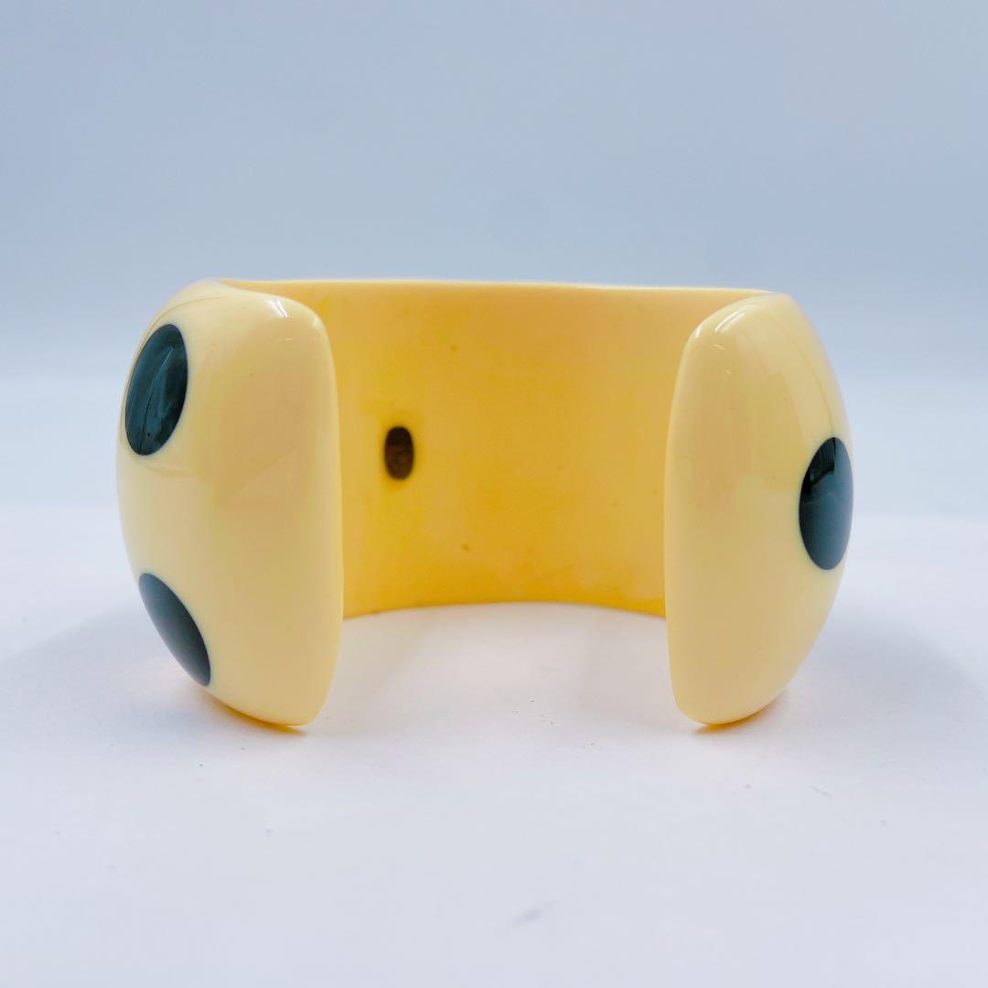 9EM103 CHANEL シャネル バングル ヴィンテージ ココ 水玉