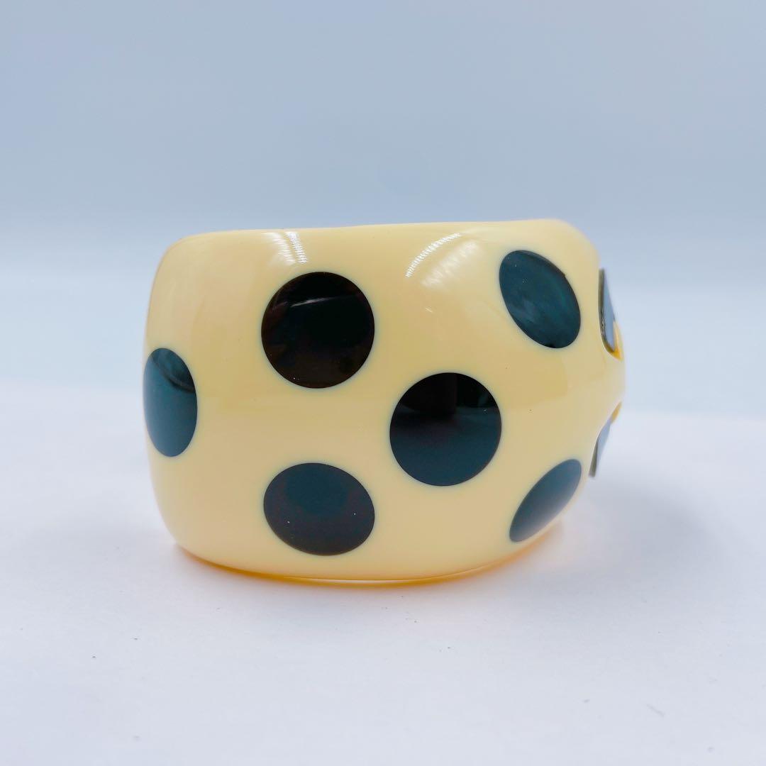 9EM103 CHANEL シャネル バングル ヴィンテージ ココ 水玉