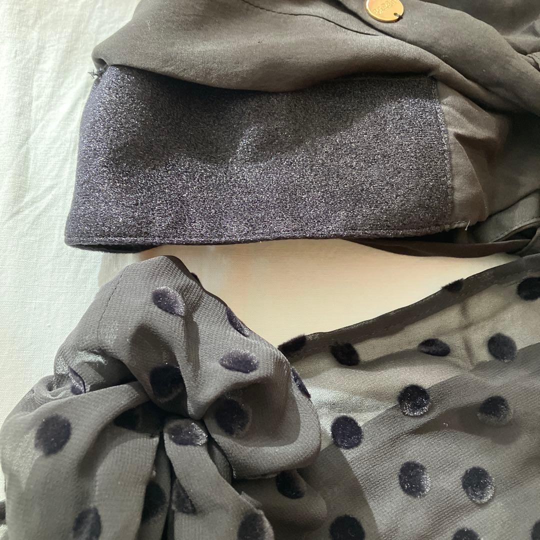 BAREN バレナ　スカーフハット　ブラックシフォン　& 前髪ウィッグ　付き