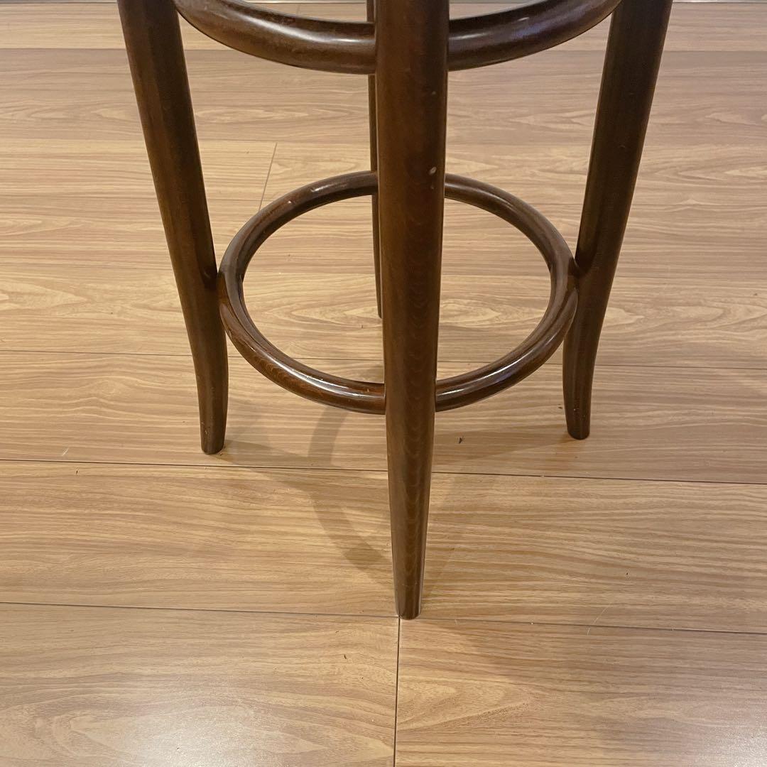 希少品　秋田木工 ベントウッド　ハイスツール 曲げ木 丸椅子 カウンターチェア
