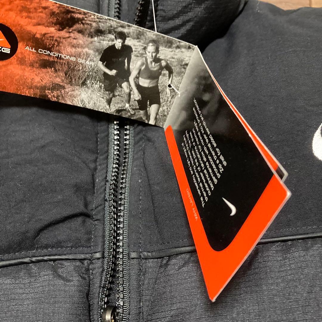 【希少　未使用タグ付き】NIKE ACG ダウンベスト 刺繍ロゴ　黒　L