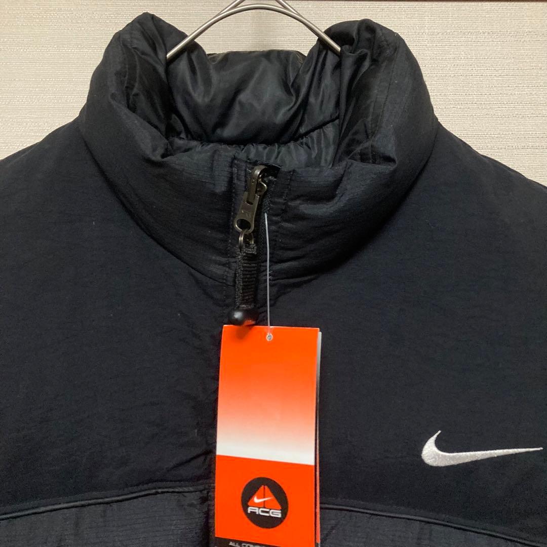 【希少　未使用タグ付き】NIKE ACG ダウンベスト 刺繍ロゴ　黒　L