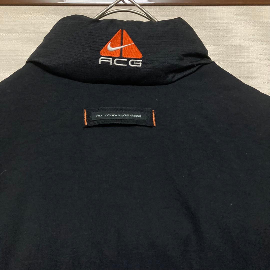 【希少　未使用タグ付き】NIKE ACG ダウンベスト 刺繍ロゴ　黒　L