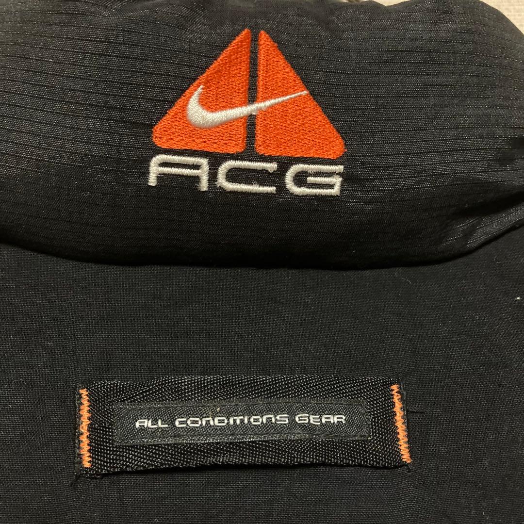 【希少　未使用タグ付き】NIKE ACG ダウンベスト 刺繍ロゴ　黒　L
