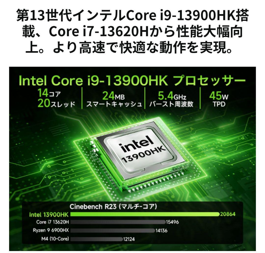 第13世代　Core i9-13900 DDR5 64GBメモリ SSD1TB