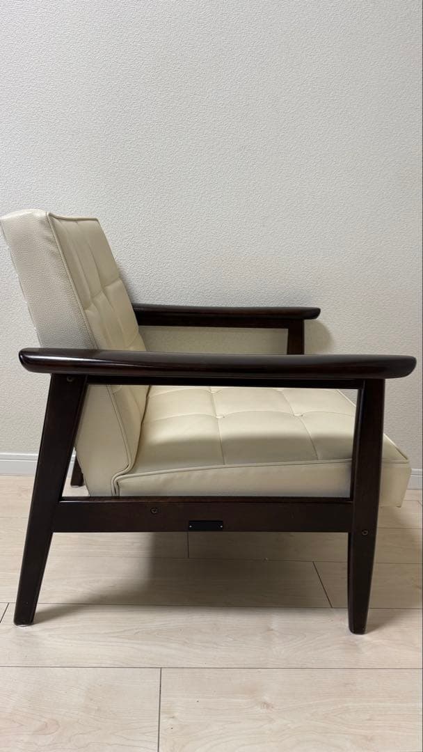 カリモク60 Kチェア 1シーター 貴重アイボリー 送料込