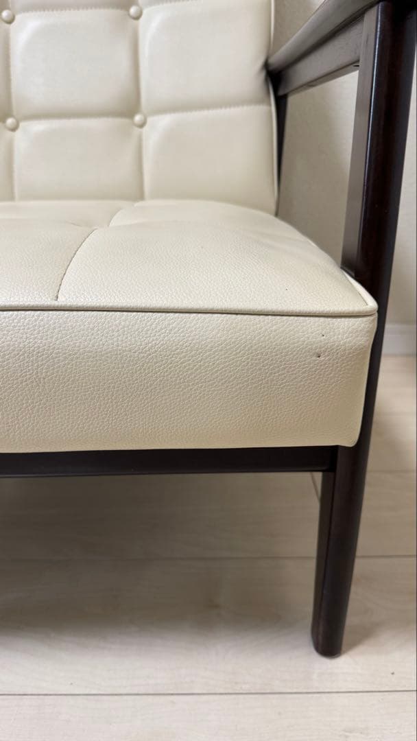 カリモク60 Kチェア 1シーター 貴重アイボリー 送料込