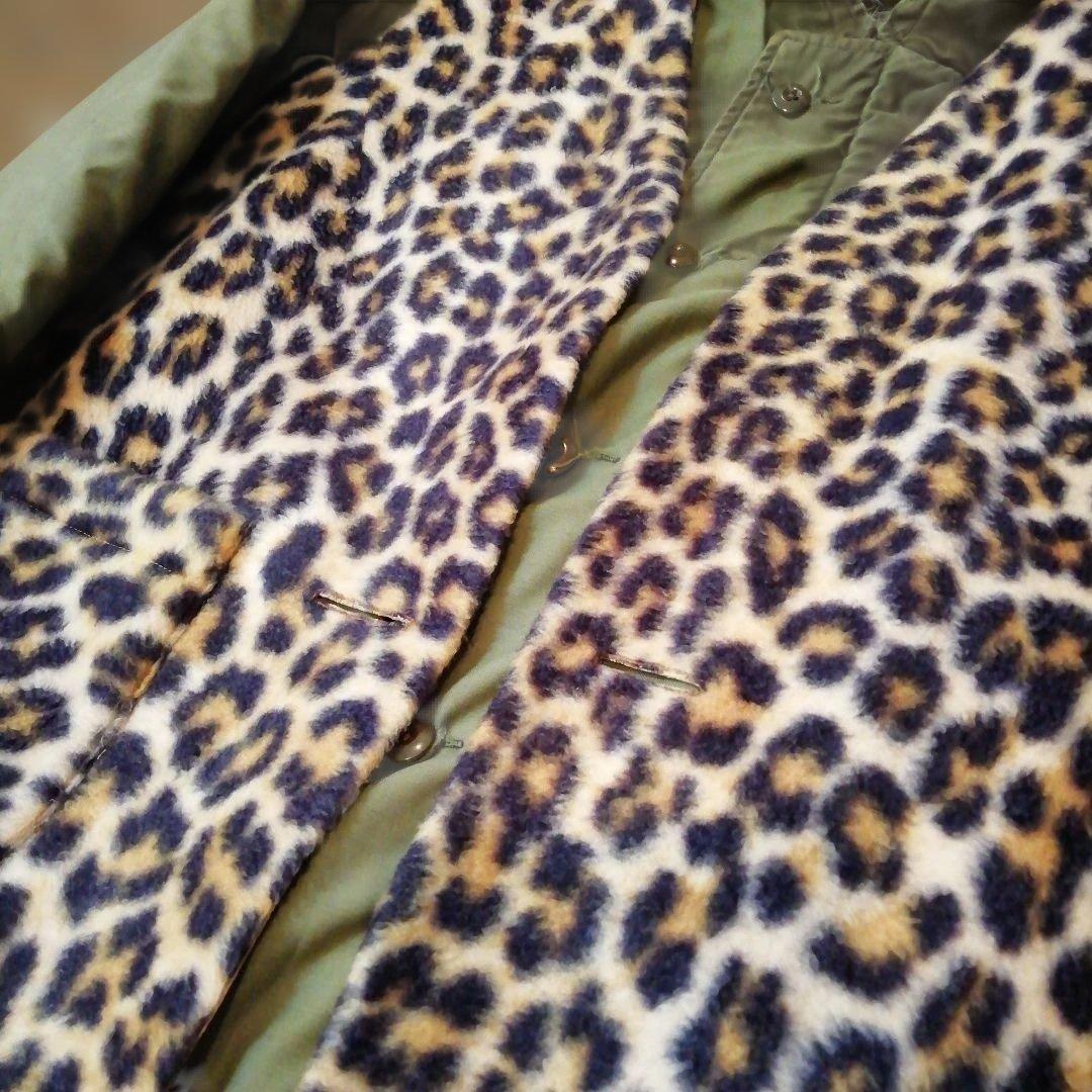 ビンテージ　レオパード　ベスト　フェイクファー　MCベスト 豹柄