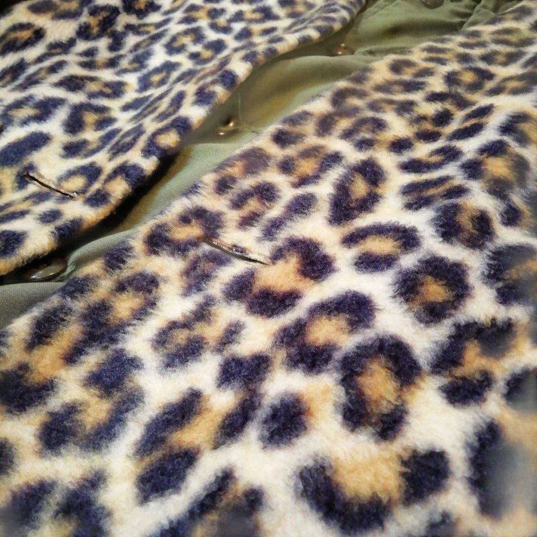 ビンテージ　レオパード　ベスト　フェイクファー　MCベスト 豹柄