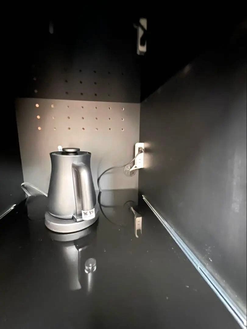 【値下げしました】【定価:43000円】スキマくん　レンジ台　黒　2段収納