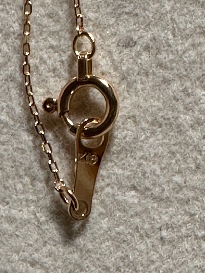 k18プチダイヤモンドネックレス　未使用！イニシャルM