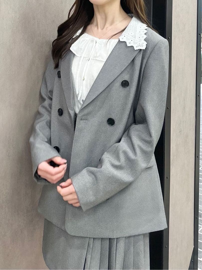 LILLIAN CARAT レースカラーテーラードジャケット