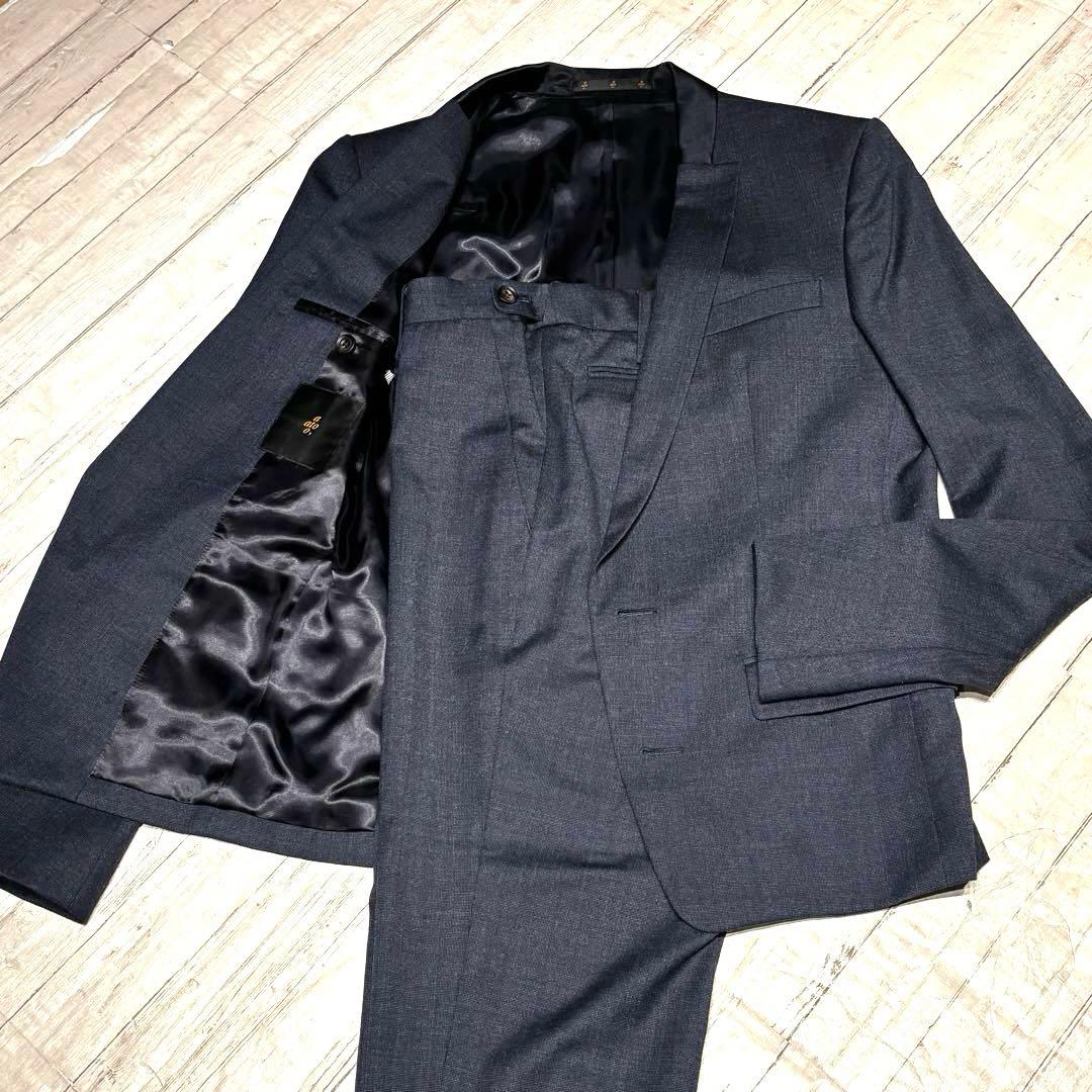 ato ダークグレー セットアップスーツ 拝絹 シルク 日本製　サイズ46