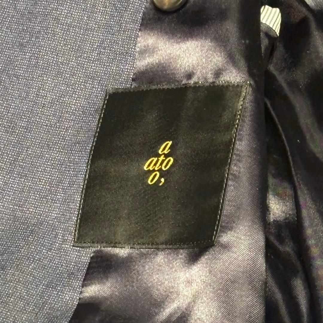 ato ダークグレー セットアップスーツ 拝絹 シルク 日本製　サイズ46