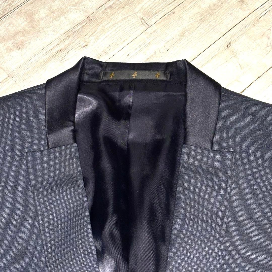 ato ダークグレー セットアップスーツ 拝絹 シルク 日本製　サイズ46