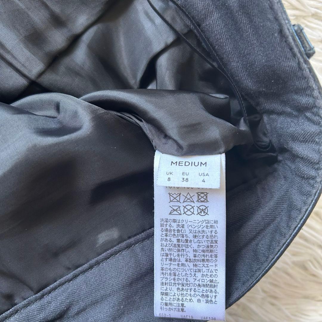 H BEAUTY & YOUTH シープレザー ショートパンツ ブラック